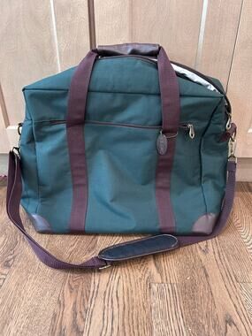 NWOT Thermos Canvas Insulated Cooler Bag Green Travel Tote Crossbody Duffle